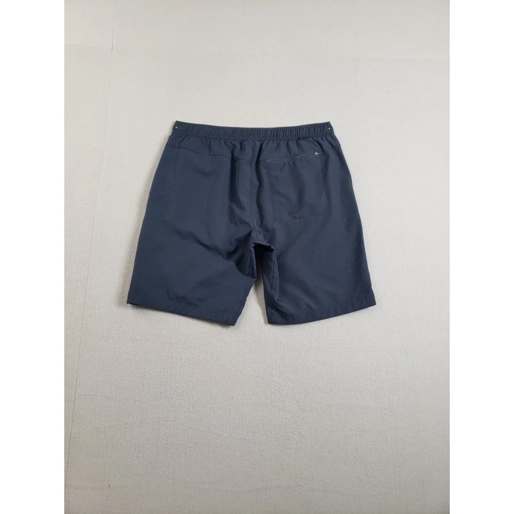 Gerry Men Athletic Short L Navy Blue Drawstring Elastic Waist Pockets Activewear